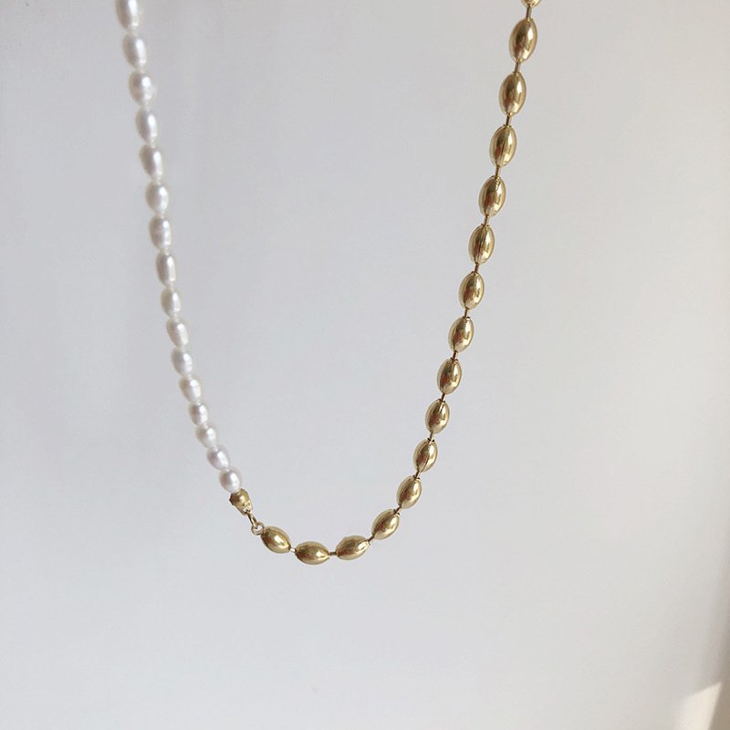 Mechanical Stitching Barrel Bead Freshwater Pearl ...