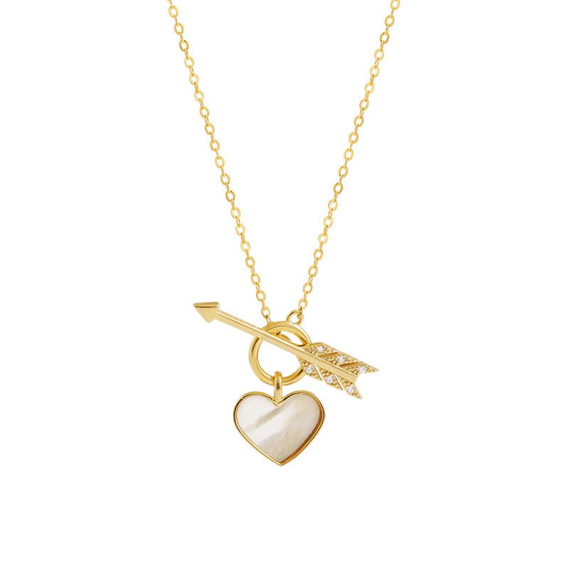 Romantic Heart Necklace Copper Zircon Pendant Necklace