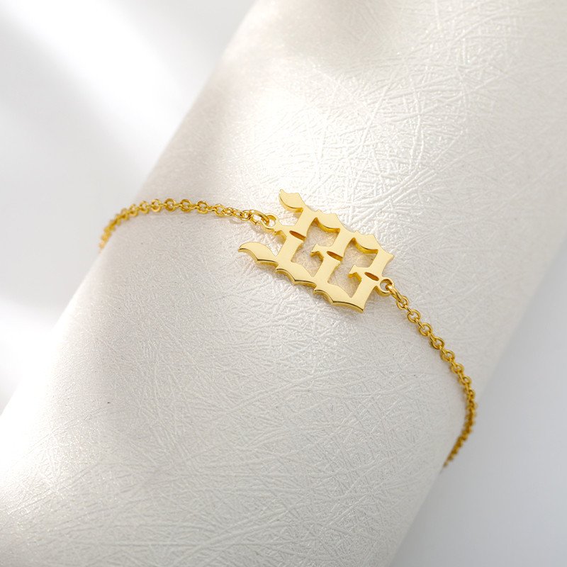 Personalized Lucky Angel Number Bracelet Stainless Steel