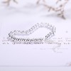Round Silver Bead Short Adjustable Silver Bracelet