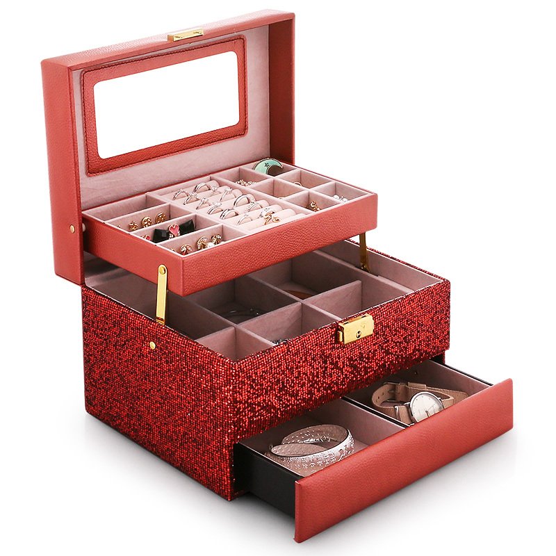 Organizing Box Flannel Storage Jewelry Box Jewelry...