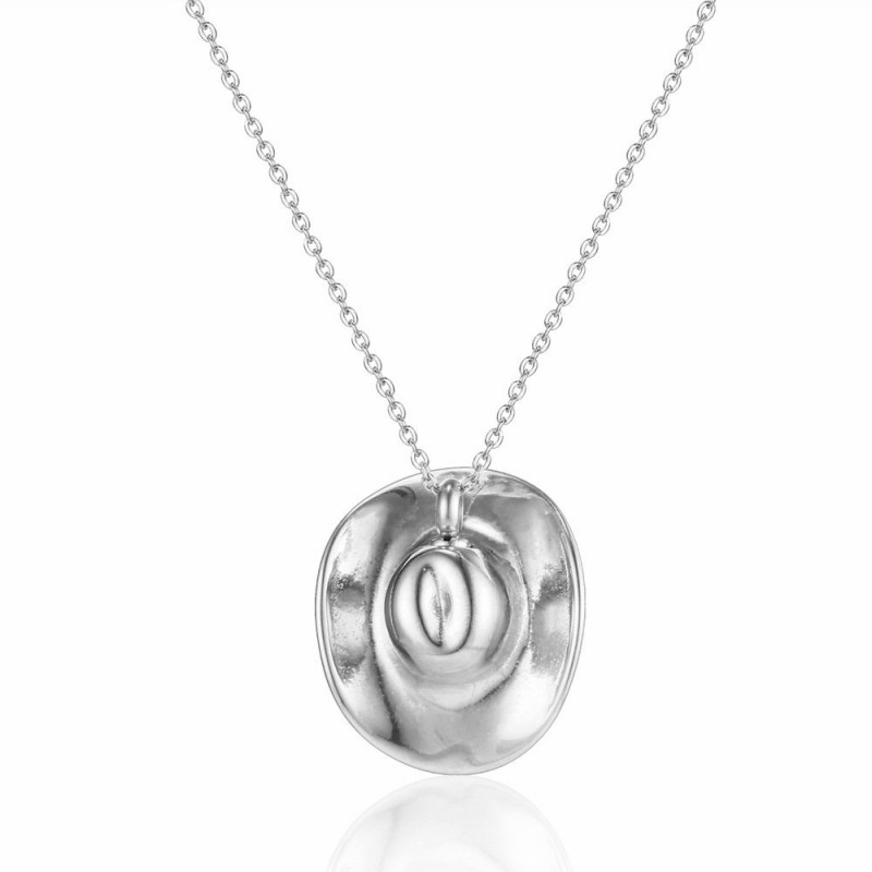 Small Note Necklace Titanium Steel Cowboy Hat Necklace