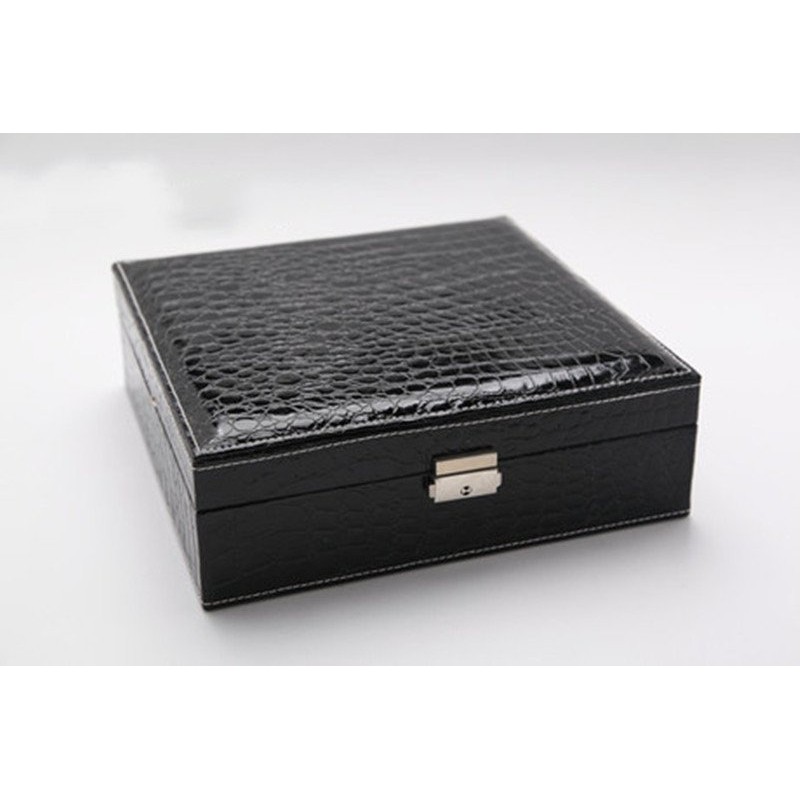 Fashion Jewelry Mirror Flannel Jewelry Box Double-...