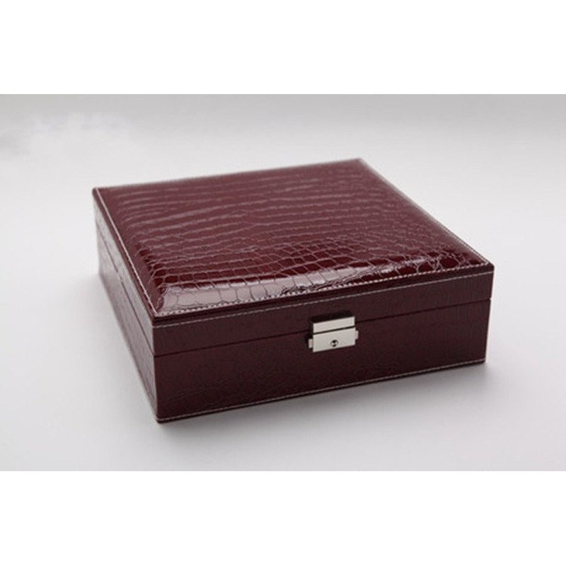 Fashion Jewelry Mirror Flannel Jewelry Box Double-layer Jewelry Storage Box