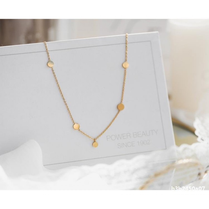 Five Small Round Necklace Clavicle Female Necklace