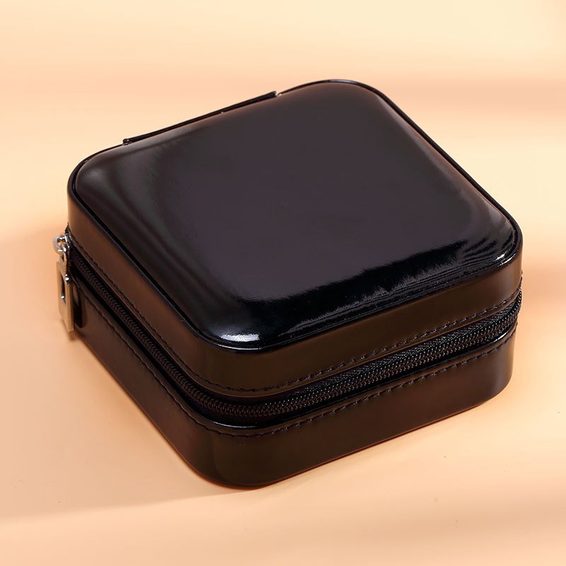 Portable Jewelry Box Single-Layer Simple Jewelry Jewelry Storage Box Earrings Earrings Storage Ring Pu Leather Small Jewelry Box