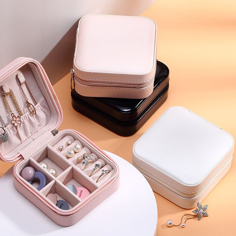 Portable Jewelry Box Single-Layer Simple Jewelry J...