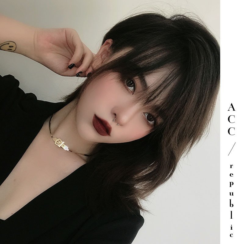 Belt Buckle Snake Bone Chain Necklace Necklace
