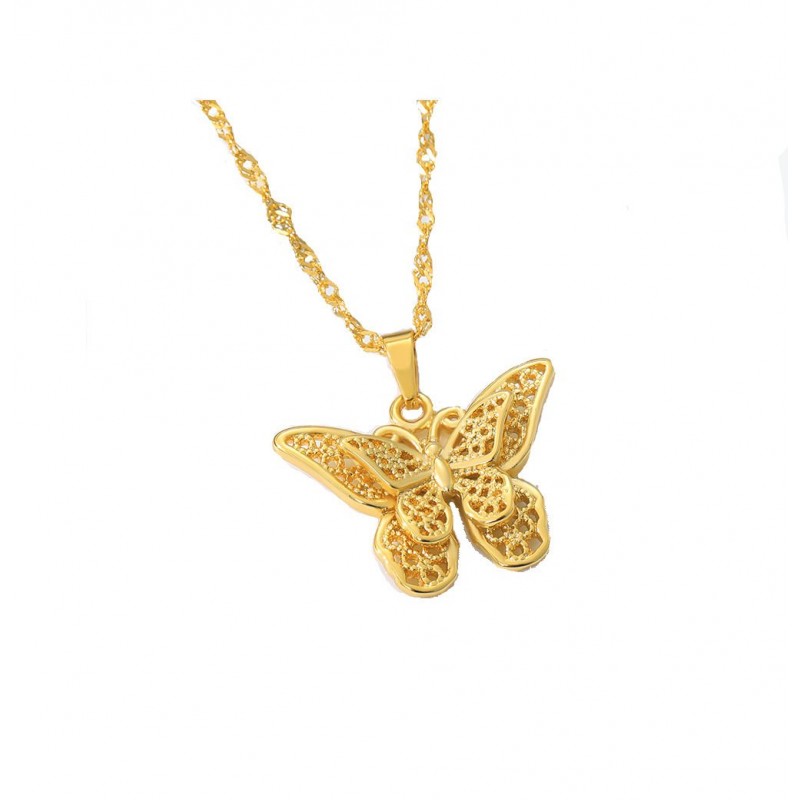 Butterfly Necklace Female Necklace Water Wave Chain