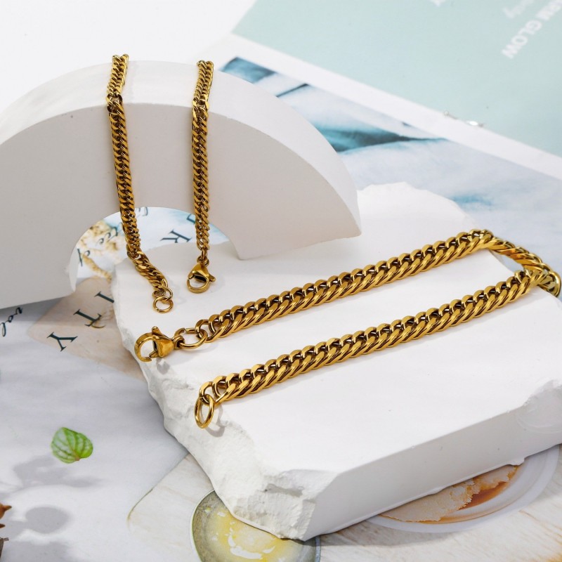 Stainless Steel Four-sided Polished Bracelet