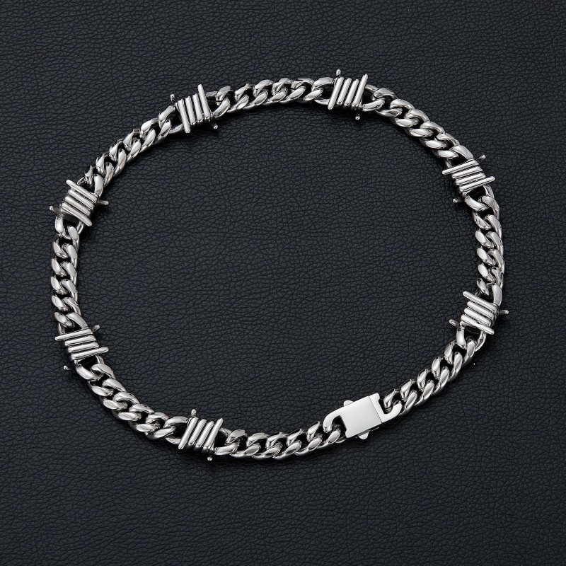Mens Short Necklace Stainless Steel