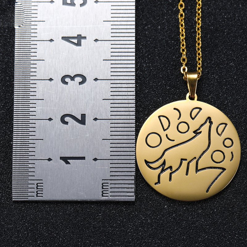 Stainless steel necklace wolf necklace