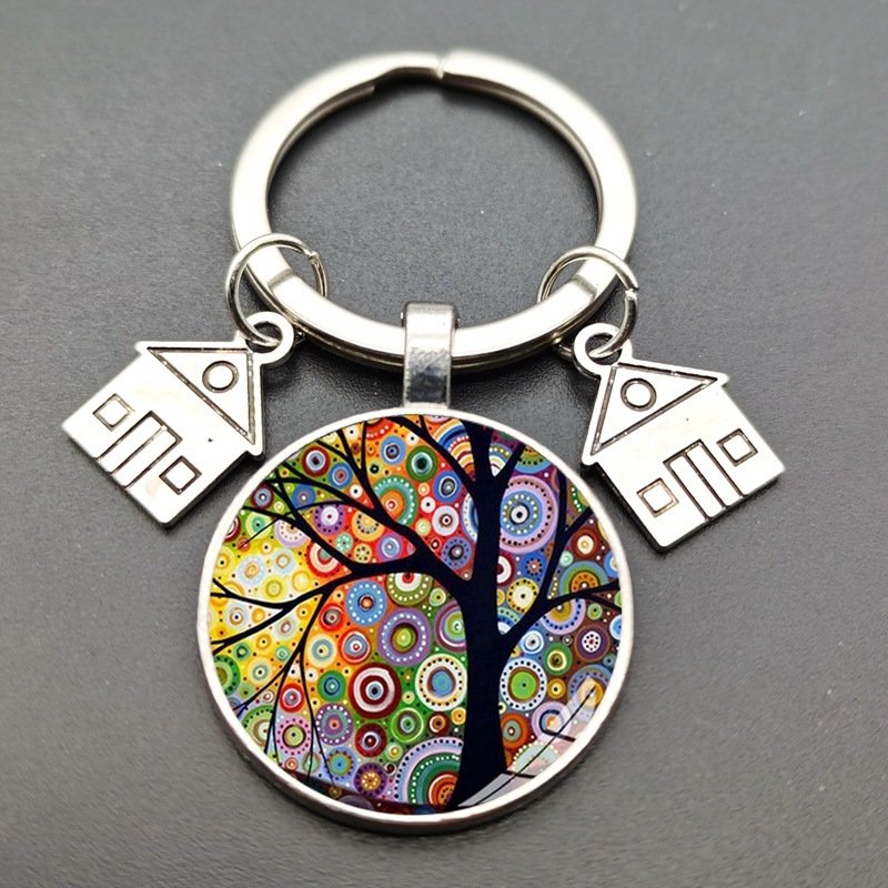 Crystal Glass Keychain Pendant Creative Letters