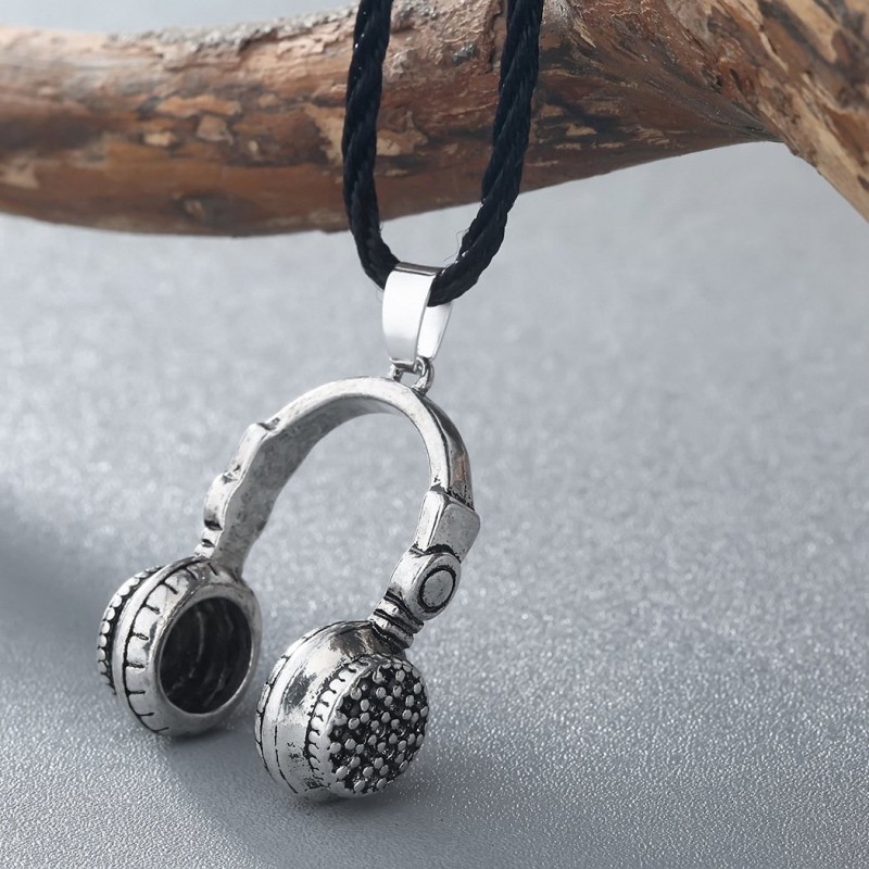 Men's Slavic Punk Necklace Accessories Earphone Ne...