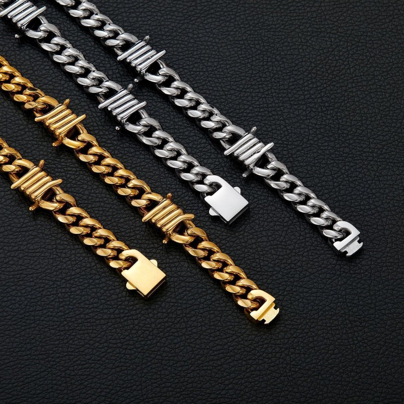 Mens Short Necklace Stainless Steel