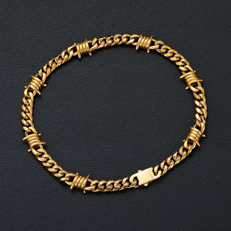 Mens Short Necklace Stainless Steel