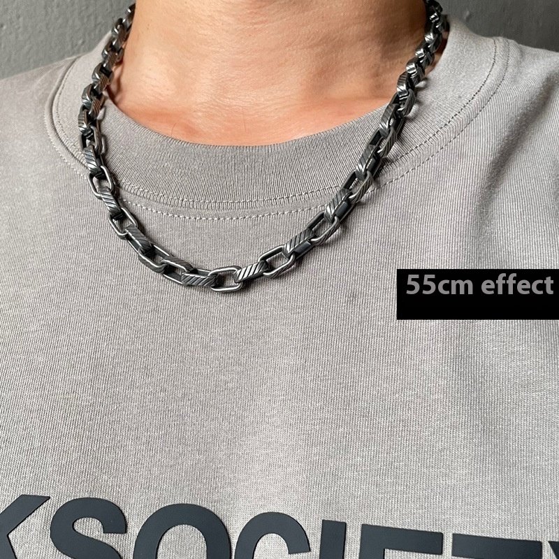 Niche Necklace Men's Vintage Necklace Clavicle Cha...