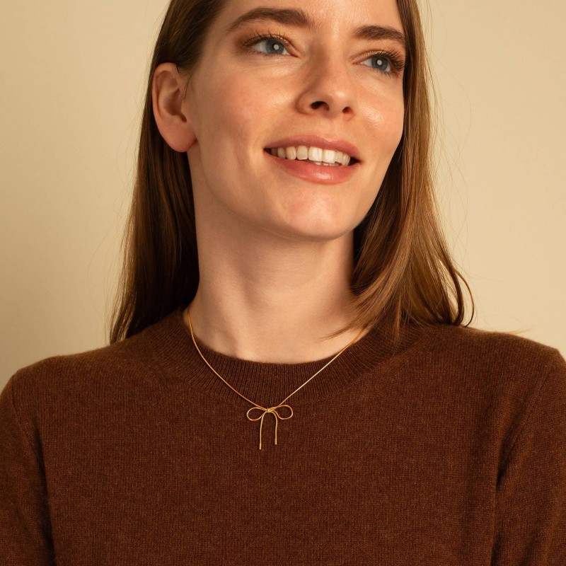 Summer Butterfly Necklace Versatile Snake Bone Cut...