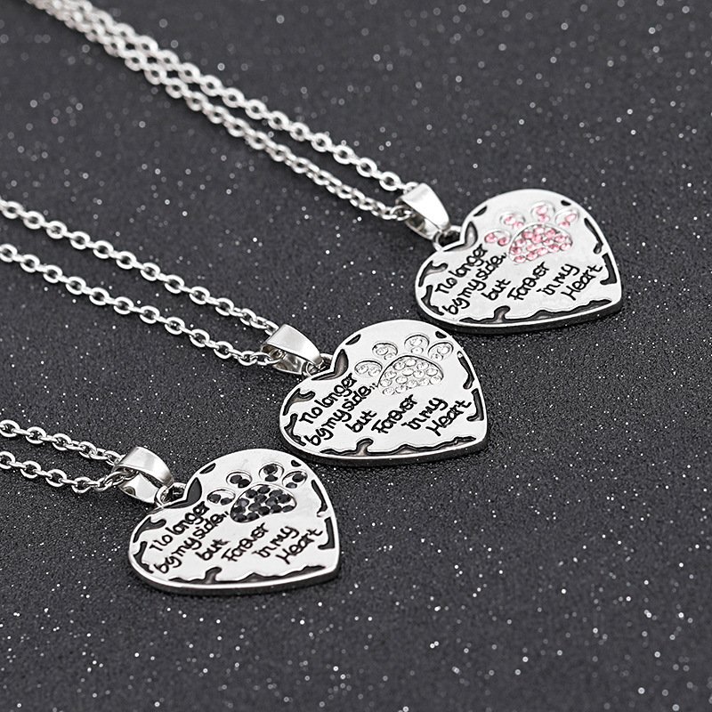Creative Love Necklace Diamond Dog Claw Necklace