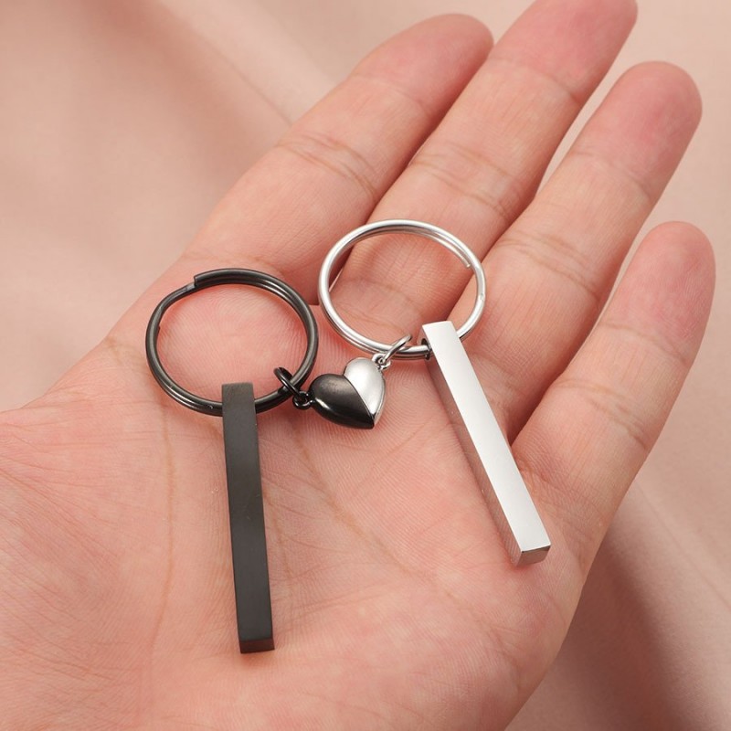 Three-dimensional Stick Love Heart Magnetic Key Ch...