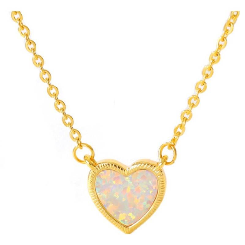 Romantic Heart Necklace Copper Zircon Pendant Necklace