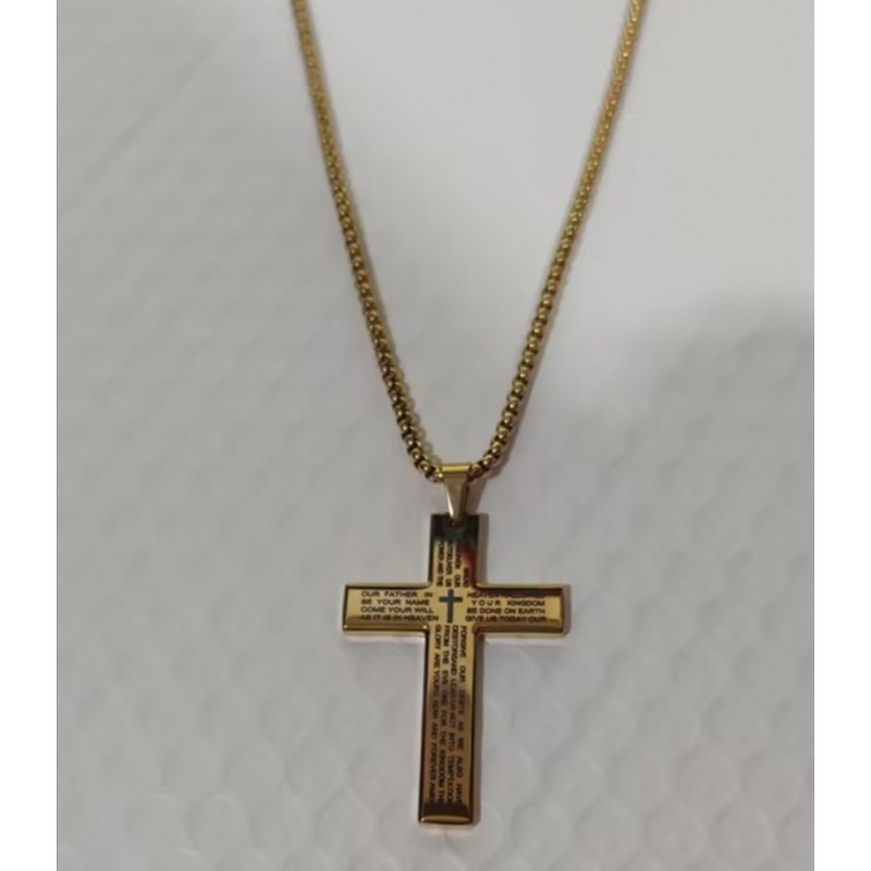 Cross Necklace Titanium Steel Men's Necklace