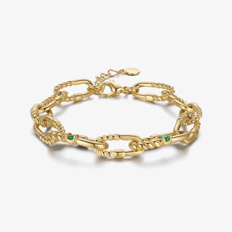 Titanium Steel Color Zircon Personality Bracelet