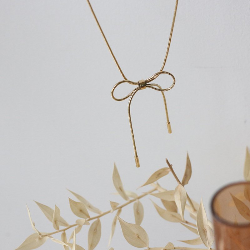 Summer Butterfly Necklace Versatile Snake Bone Cute Necklace