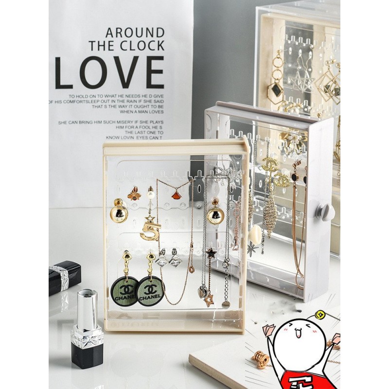 Transparent Jewelry Storage Box Jewelry Organizer Dustproof Display