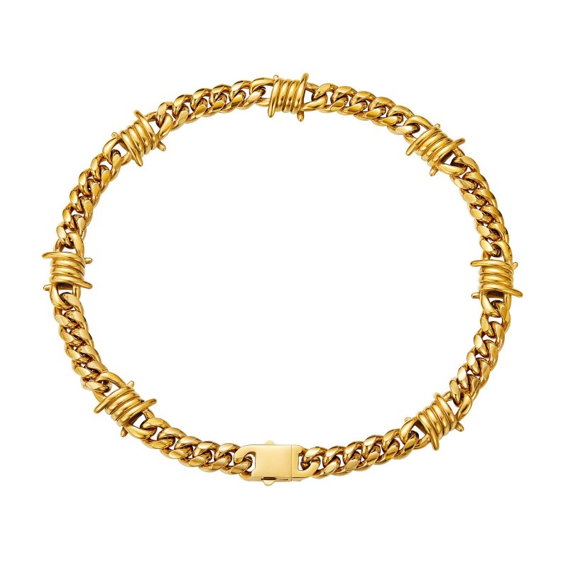 Mens Short Necklace Stainless Steel