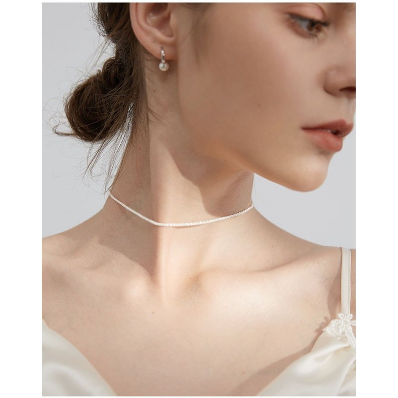 Necklace Female Clavicle Chain Starry Sterling Silver Necklace