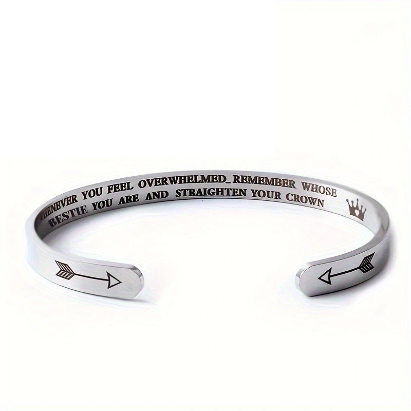 Cross-border Best-selling C-shaped Open Titanium Steel Bracelet