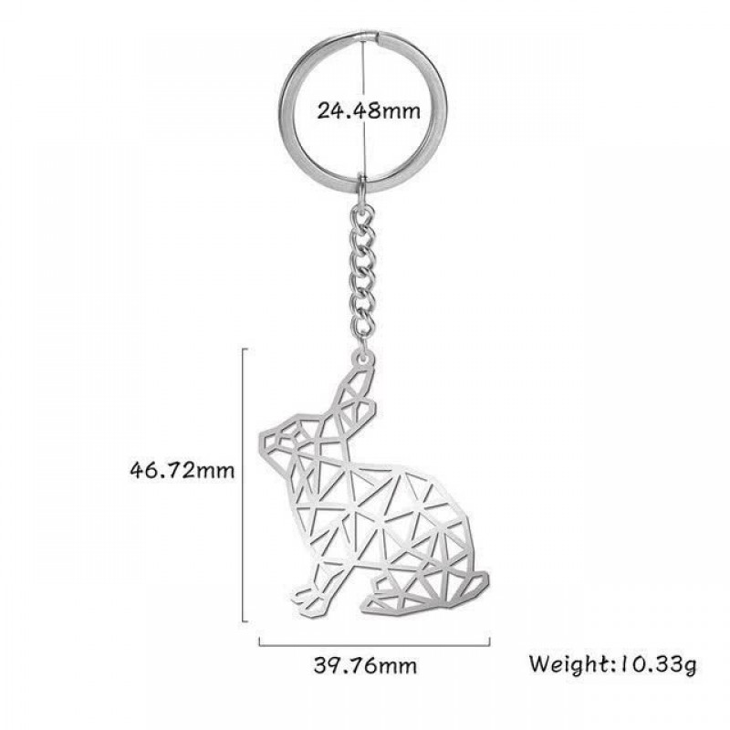 Steel Bear Rabbit Bird Key Ring For Men Wome