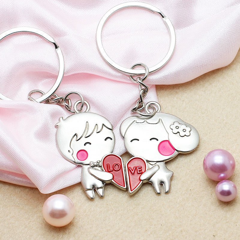 Creative Personality Cute Couple Keychain Set