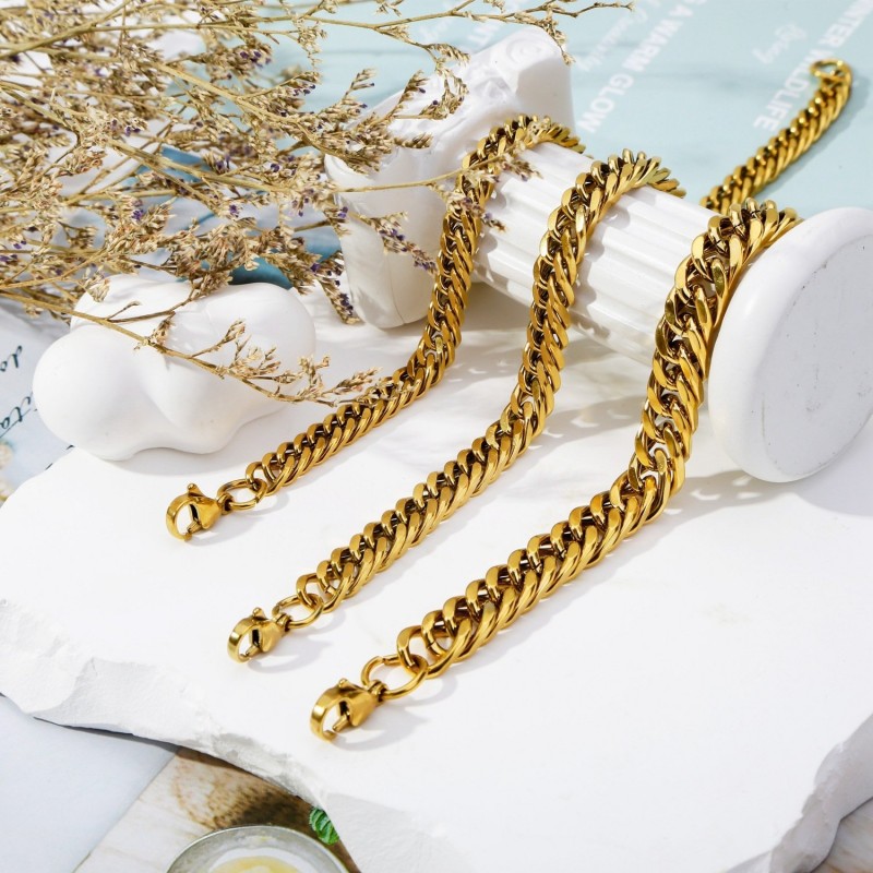 Stainless Steel Four-sided Polished Bracelet