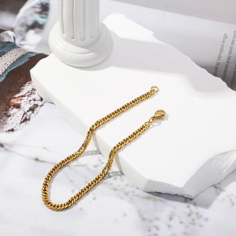 Stainless Steel Four-sided Polished Bracelet