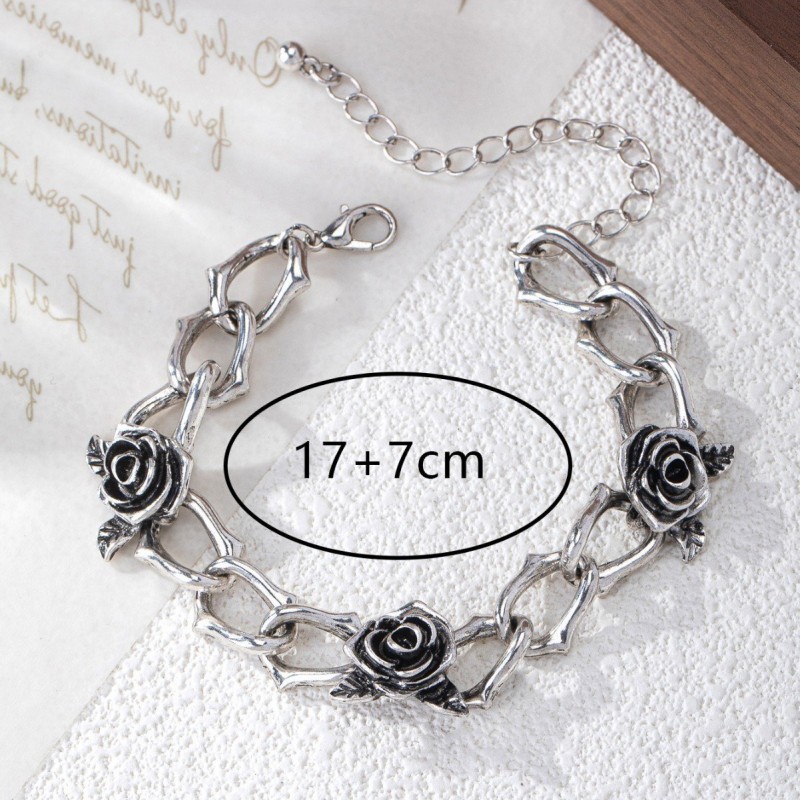 Retro-style Fashionable Rose-shaped Personalized Bracelet