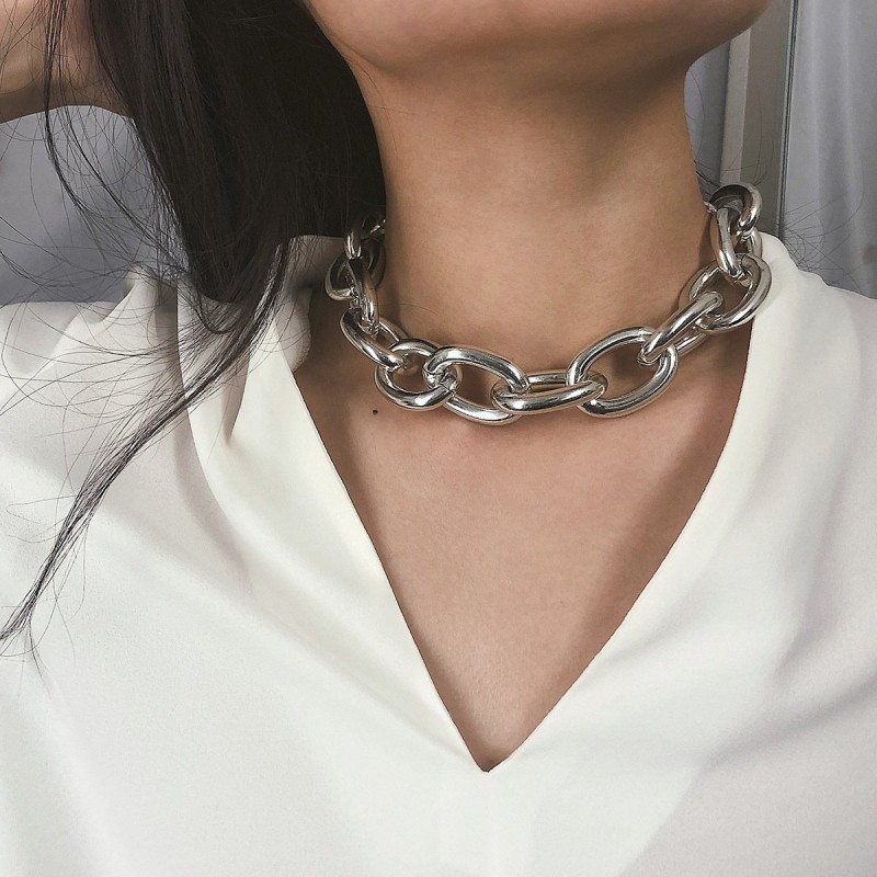 Retro Exaggerated Punk Metal Necklace Women's Necklace